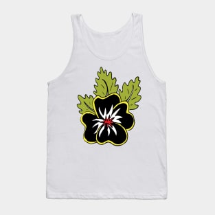 Single wild pansy cartoon flower illustration Tank Top